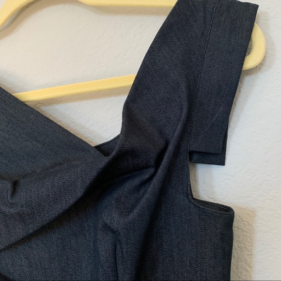 Black Halo Jackie O Denim Chambray Sheath Dress - Picture 7 of 13